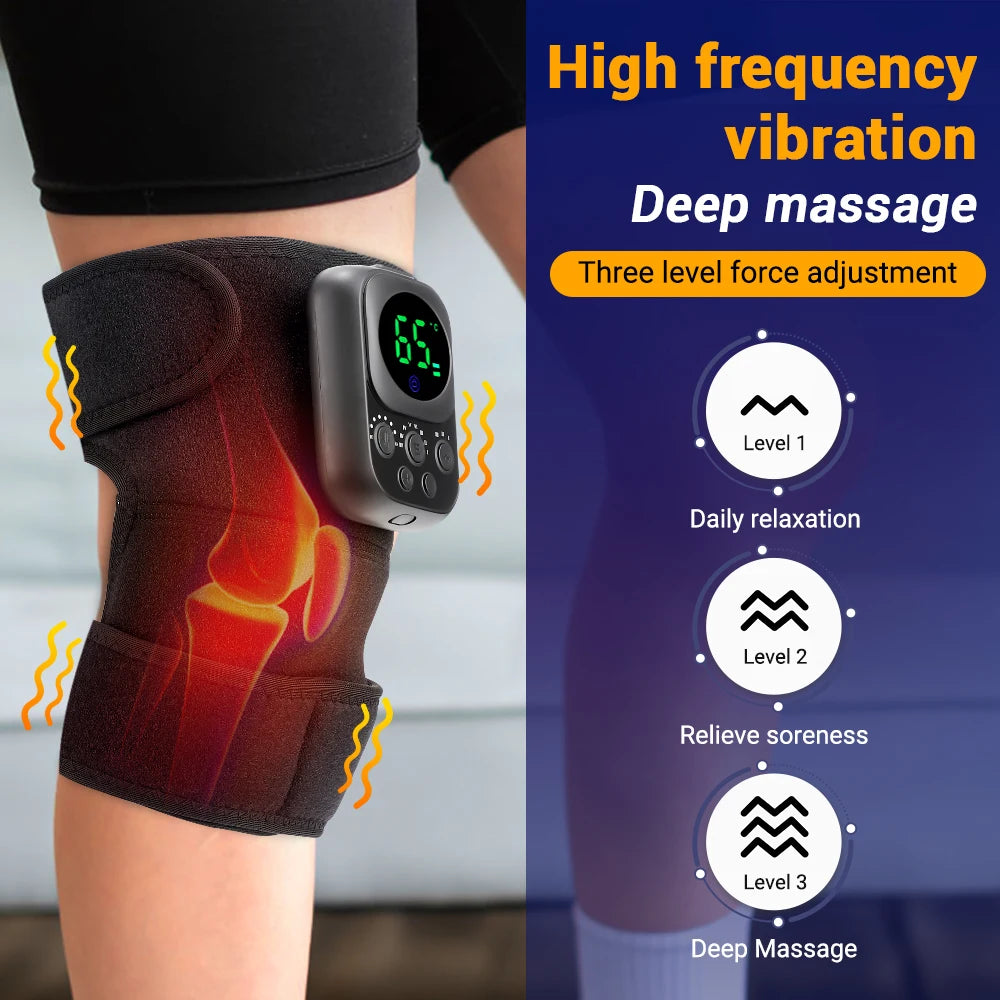 Wireless Shoulder & Knee Massager – Heating & Vibration Therapy