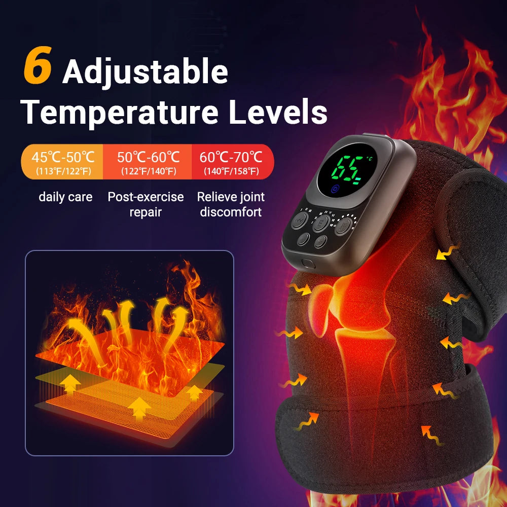 Wireless Shoulder & Knee Massager – Heating & Vibration Therapy