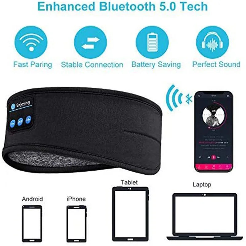 Fone Bluetooth Earphones Sports Sleeping Headband – Wireless Music & Comfort in One