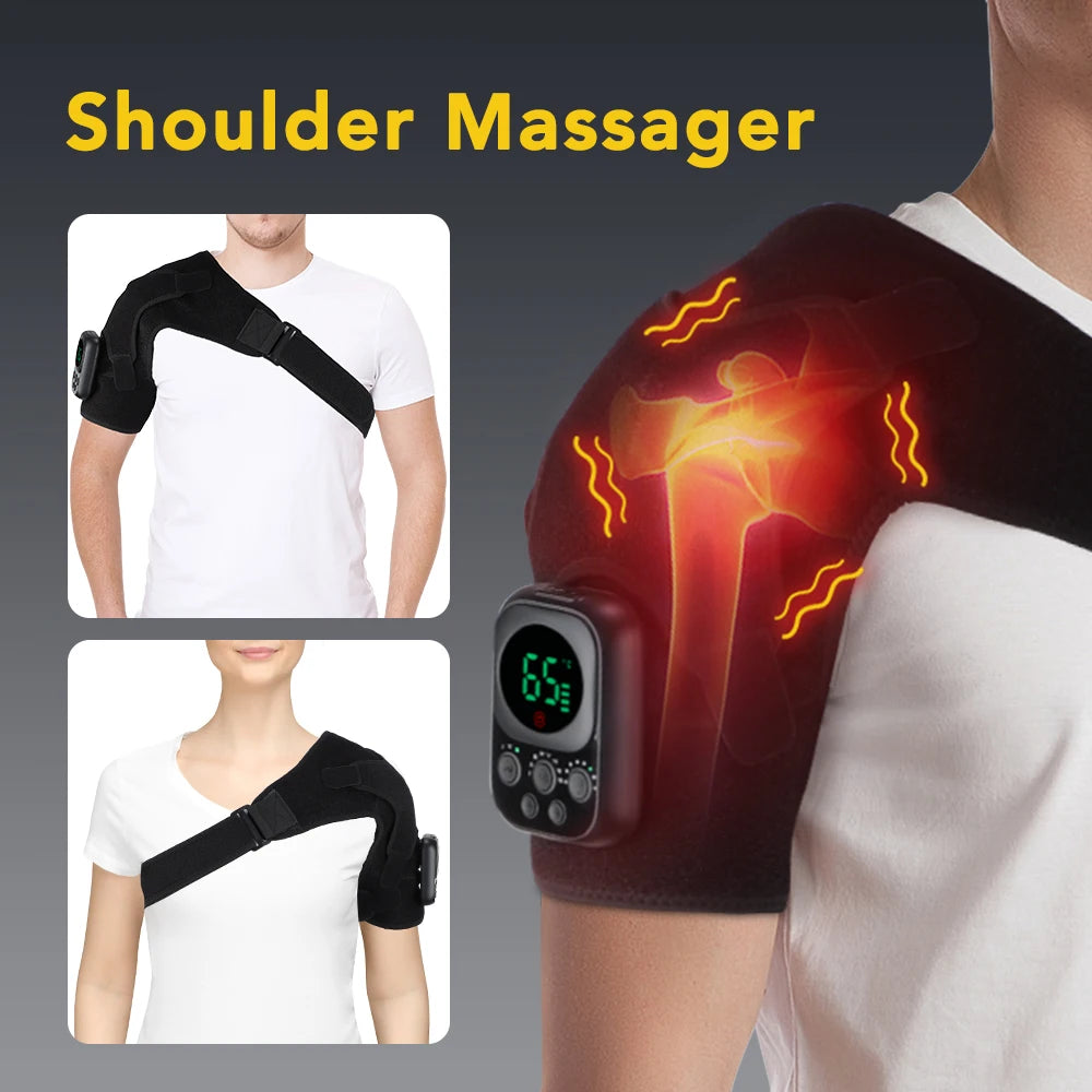 Wireless Shoulder & Knee Massager – Heating & Vibration Therapy