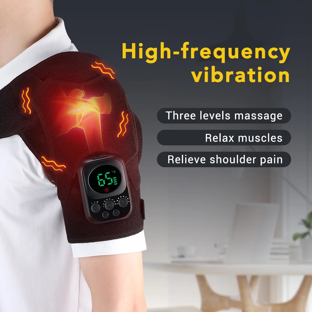 Wireless Shoulder & Knee Massager – Heating & Vibration Therapy