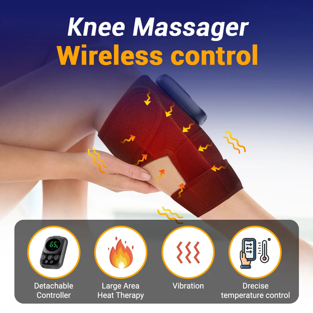 Wireless Shoulder & Knee Massager – Heating & Vibration Therapy