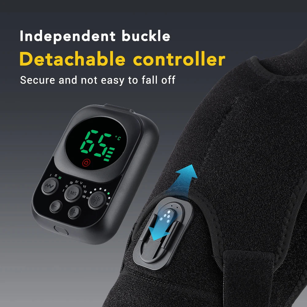 Wireless Shoulder & Knee Massager – Heating & Vibration Therapy